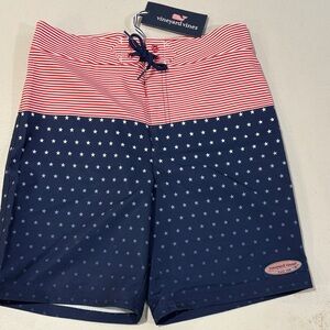 Vineyard Vines Red and Blue Kids Swim Trunks